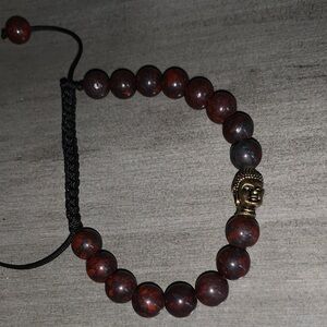 Buddha Beaded Bracelet with Adjustable Cord